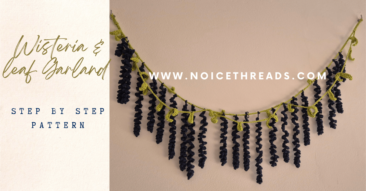 crochet wisteria garland