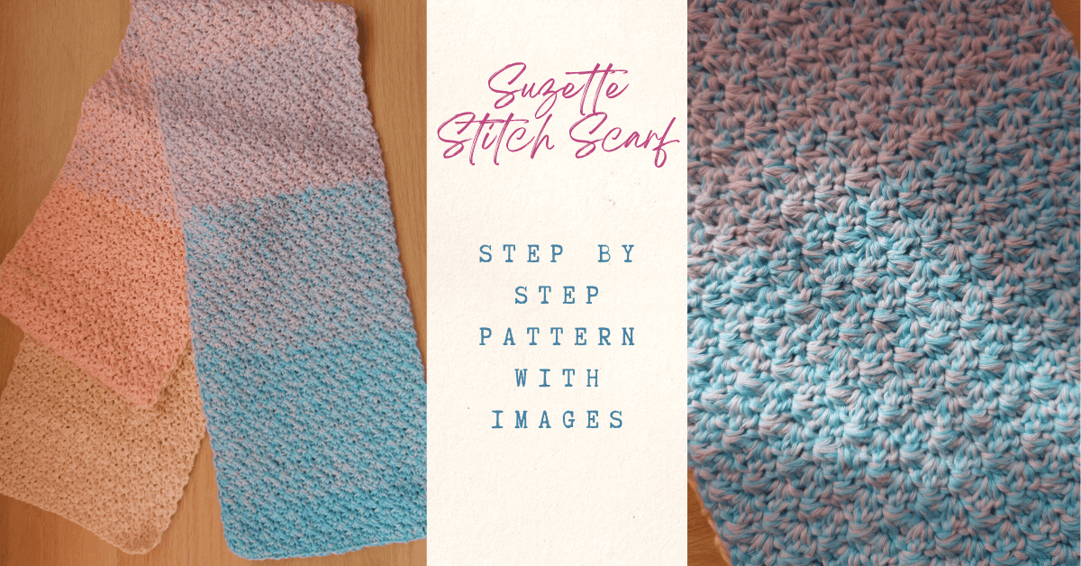 crochet suzette stitch scarf